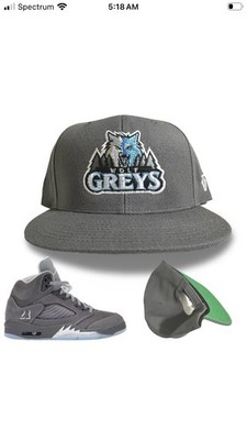 new era wolf greys gray snapback hat men's adjustable sports