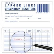 10 PCS Larger Lines Check Registers for Personal Checkbook - 2024 2025 2026 -...