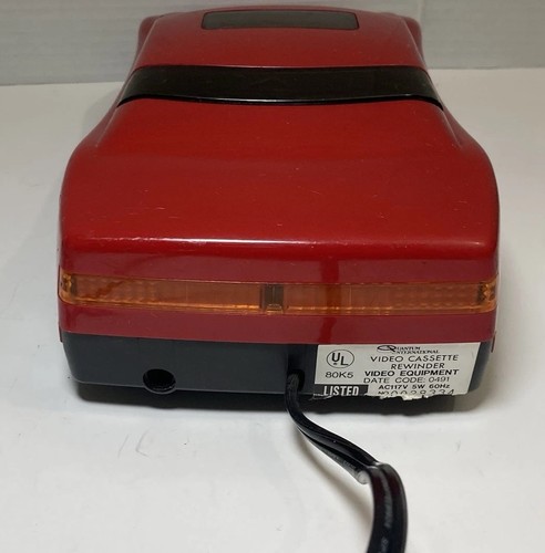 Vintage Red Sports Car VHS Video Cassette Tape Rewinder Quantum Intl. WORKS - Picture 3 of 6