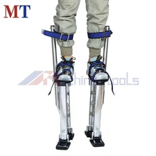 Silver 24 - 40 Inch Stilts Drywall Stilts For Painter Taping Tool Aluminum Alloy