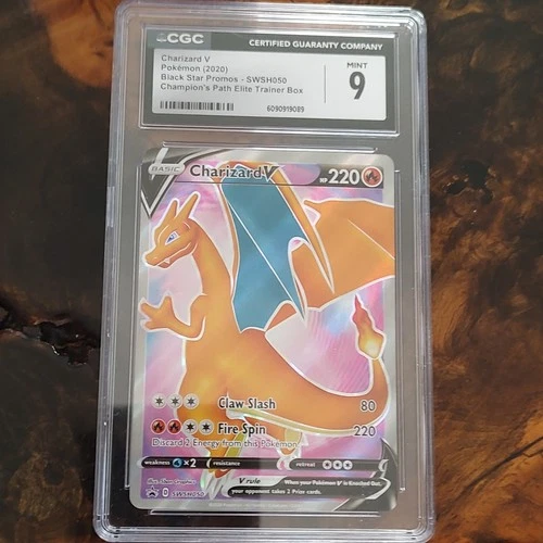 Charizard V SWSH050 Black Star Promo Holo CGC 9 Sword & Shield Pokémon TCG