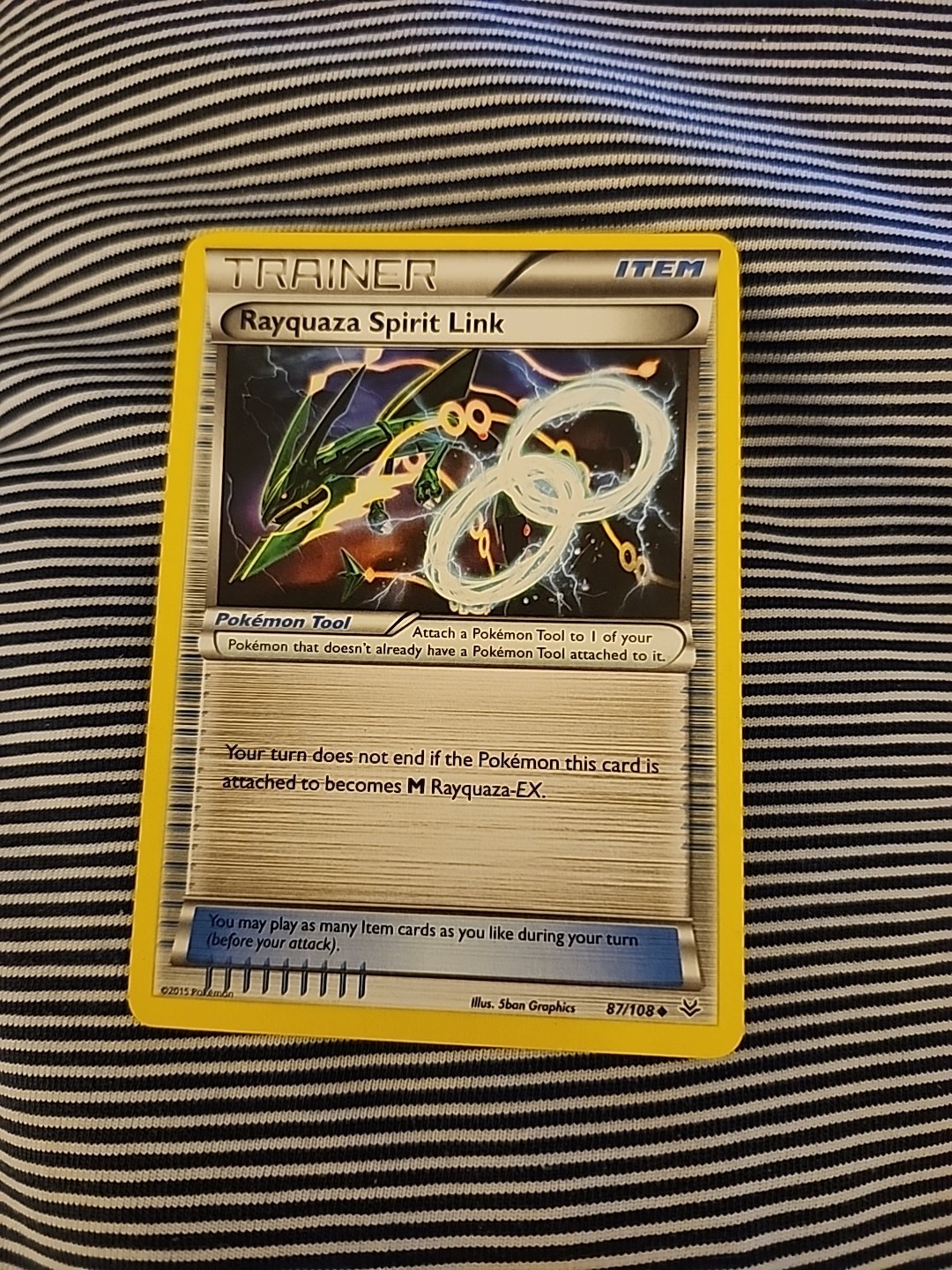 Rayquaza Spirit Link - 87/108 - Pokemon Roaring Skies XY Rare LP