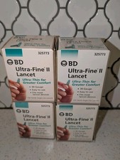4 (Boxes) 100 Each BD Ultra-Fine II 30 Gauge Lancets NIB 100 Count 325773 Sealed
