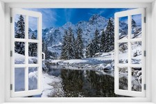 Fototapete FENSTERBLICK 3D Selbstklebende Vinyl / VLIES + Kleister - kr-670