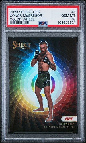PSA 10 GEM MINT - 2023 Panini Select UFC Conor McGregor Color Wheel SSP CASE HIT