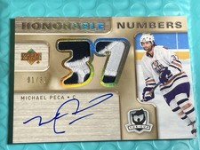2005-06 Upper Deck The Cup Honorable Numbers #'ED 01/37 MICHAEL PECA OILERS NHL