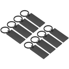 7 Piece Metal Keychain Blanks Rectangle Stainless Steel Name Tag Engraving S