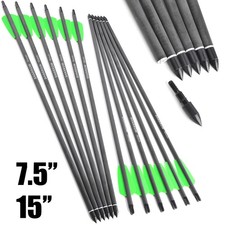 Bulloni balestra 7,5" 15" frecce carbonio punte freccia pistola mini arco tiro con l'arco caccia