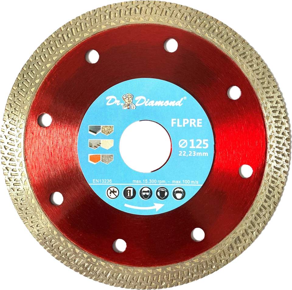 Profi Diamantscheibe 125 mm Fliesen Granit Feinsteinzeug DiamantTrennscheibe - Bild 2 von 4