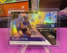 Orlando Brown 2018 Unparalleled Fireworks Rookie /75 Ravens Legend