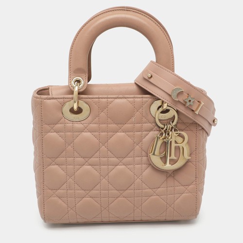 Dior Lady Dior My ABCDior Small Old Rose Cannage Leather Tote