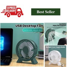 Mini USB Rechargeable Table Fan Portable Small Fan for Student Dormitory