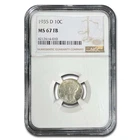 1935-D Mercury Dime MS-67 NGC (FB)