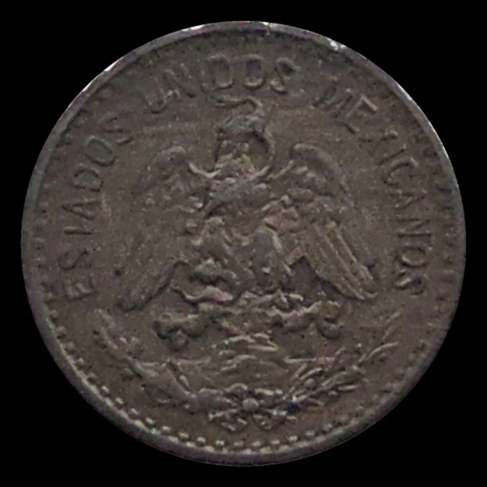 1914 Mexico 1 Centavo Coin, National arms, Wreath - Image 2 of 3