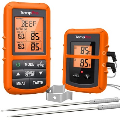 TP20 500FT Wireless Meat Thermometer with Dual Meat Probe, Digital Cooking Fo...