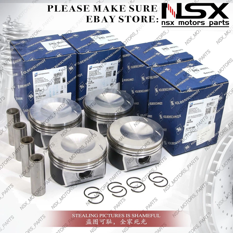 Engine Rebuild Overhaul Kit Pistons Seals for Audi A3 A4 VW 2.0T BWA BPY EA113 Foto 2 de 4