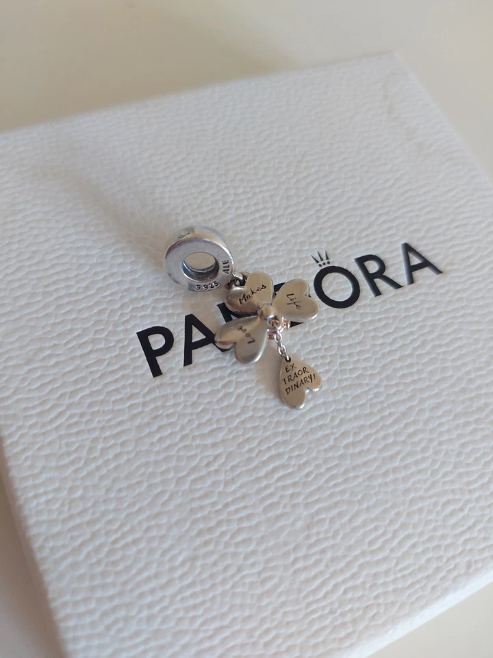 Pandora Charm pendente Quadrifoglio e coccinella portafortuna - Immagine 4 di 4