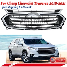 Front Bumper Upper Grille Grill Chrome For Chevy Chevrolet Traverse 2018-2021