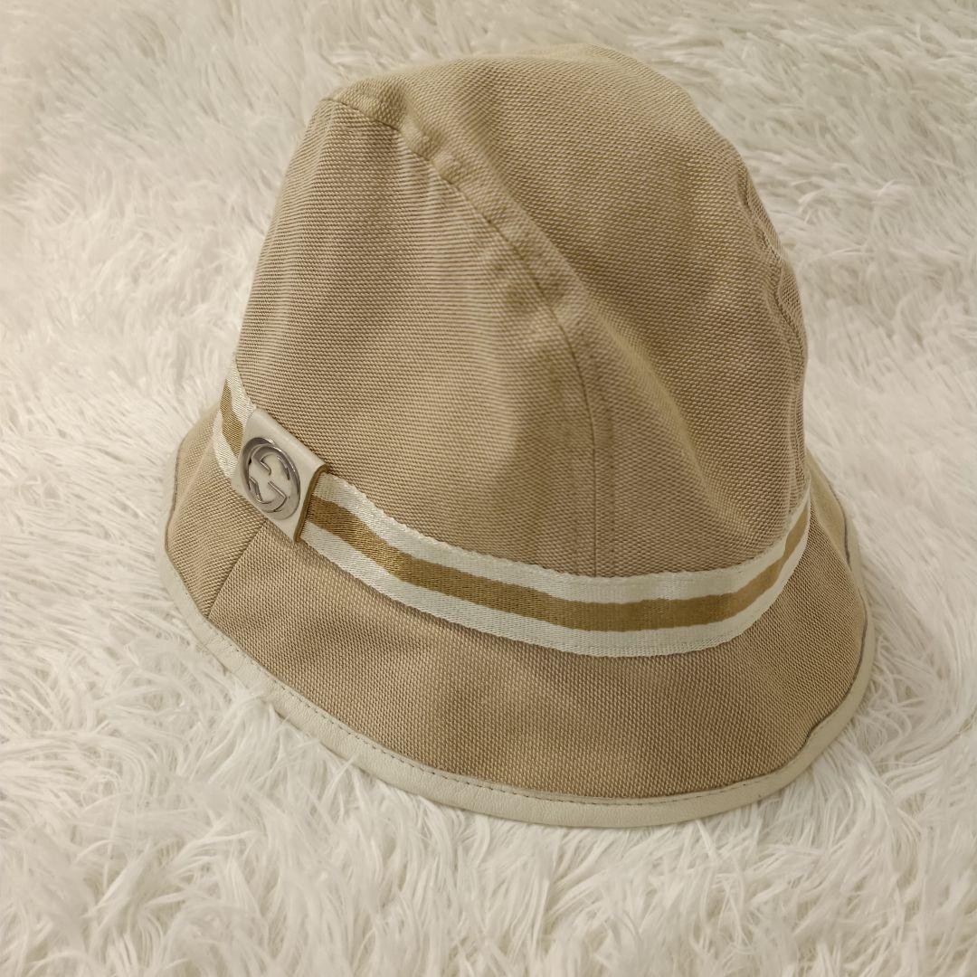 Gucci Bucket Hat GG Beige Size L Women Authentic thumbnail 4