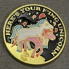 IBEW Brotherhood Challenge Coin Here’s Your F’ing Unicorn WHITE GOLD