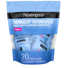 Neutrogena Makeup Remover Cleansing Towelette Singles, Daily Face Wipes, 3 Pack
