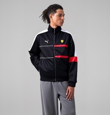PUMA Ferrari Vintage Rare Sports Sweater Track Jacket Black Red Cotton