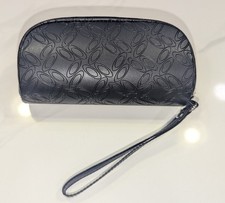 Oakley Logo Black Soft Shell Zip Around Glasses Sunglasses Case Wristlet Zipper