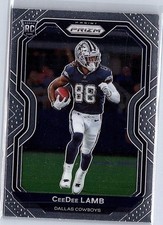 2020 Panini Prizm CeeDee Lamb RC Dallas Cowboys Base Prizm Rookie Card #334 NM. rookie card picture
