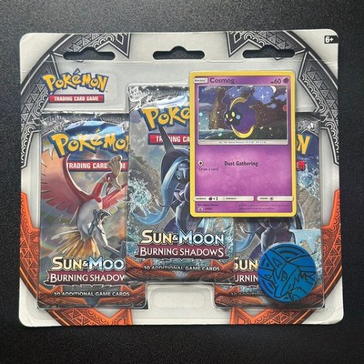 Pokemon Sonne & Mond Brennende Schatten Triple Blister 3 Packs Neu Sealed - Cosmog