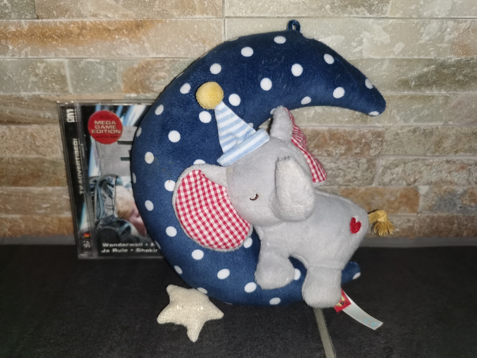 Spieluhr Die Spiegelburg Elefant auf Mond "Schlaf Kindlein Schlaf"
