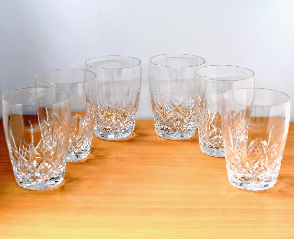 Stuart Crystal GLENGARRY Tumbler Glasses Set of 6, 200ml. 9cm, England, signed