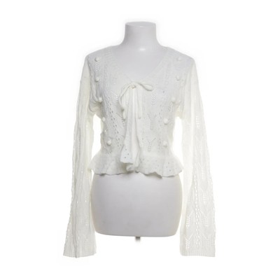 Cider, Strickjacke, Damen, Größe: M, Weiß, Einfarbig, Musterstrick #xpt