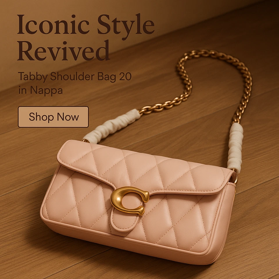 Bolsa de ombro nova com etiquetas CP149 Tabby 20・Tira de corrente acolchoada de couro Nappa rosa - Imagem 2 de 4