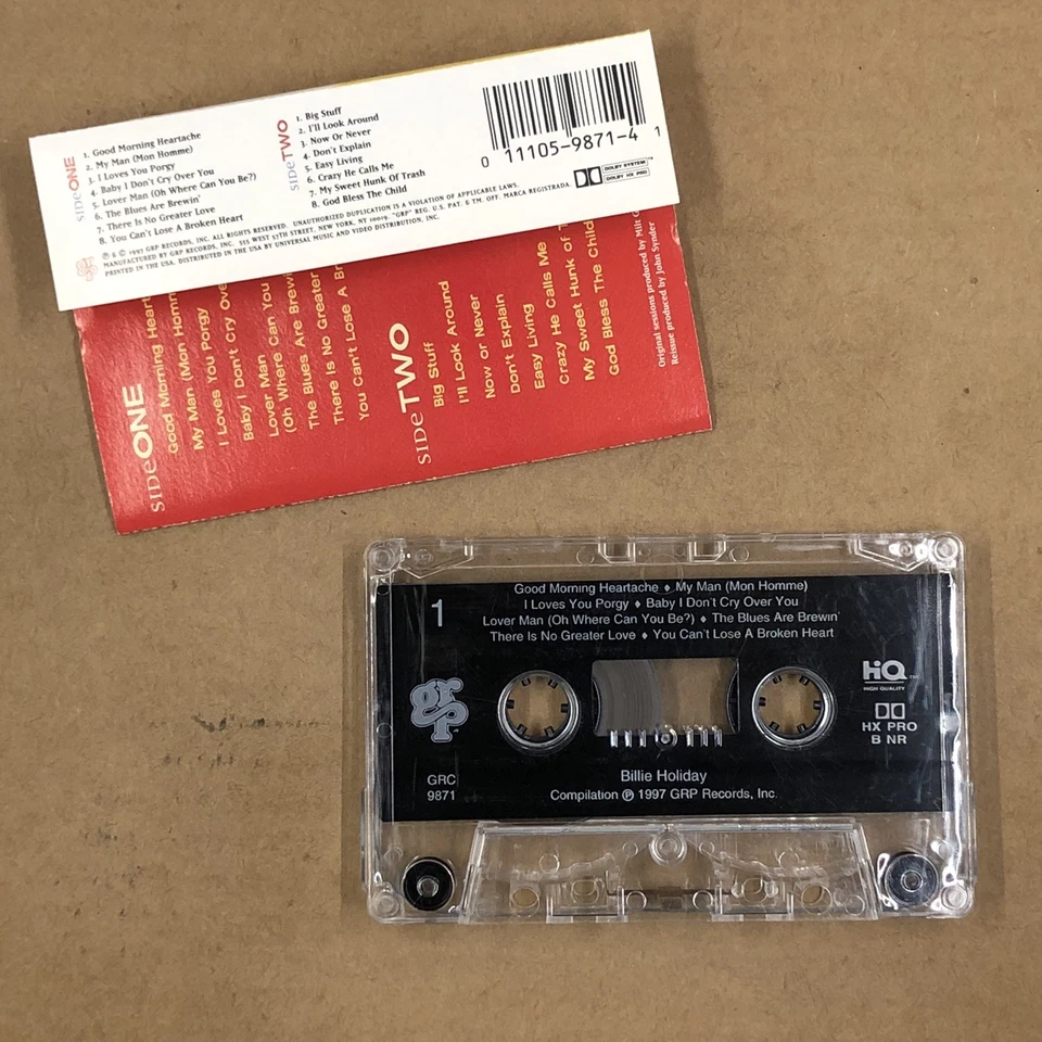 BILLIE HOLIDAY Cassette Tape Jazz GRP VERVE BEST OF GOOD MORNING HEARTACHE - Imagem 2 de 4