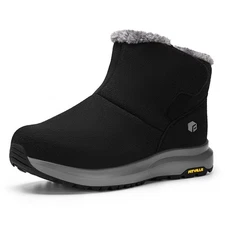 FitVille Men's Winter Boots Thick Fur Lined Warm Snow Boots Outdoor 4E Wide