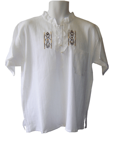 LOTE AL POR MAYOR DE 10 CAMISAS CÓMODAS BORDADAS 100% ALGODÓN 3,5V - Imagen 5 de 5