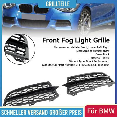 Nebelscheinwerfer Blende Lüftungsgitter für BMW F20 F21 2011-15 M Waben Schwarz