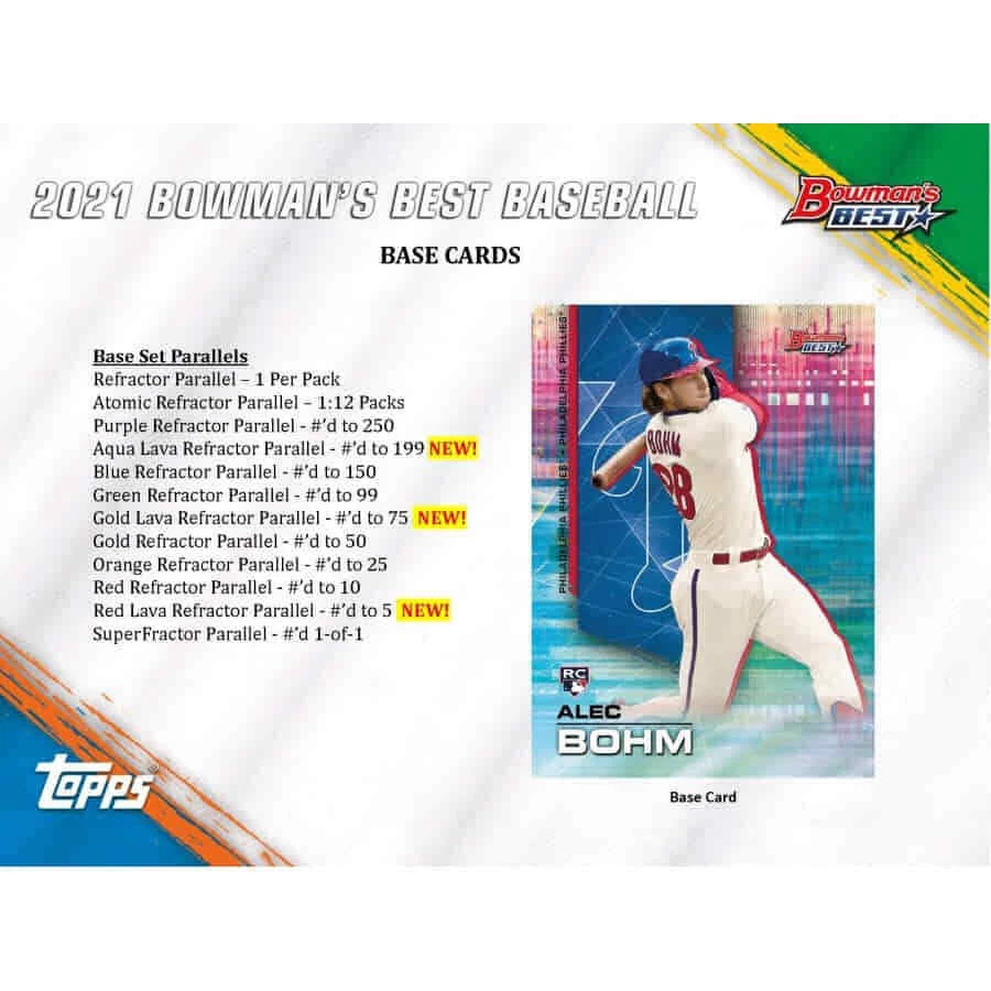 2021 Bowman's Best Baseball Hobby Box Factory Sealed 21TOBBB - Image 2 of 4