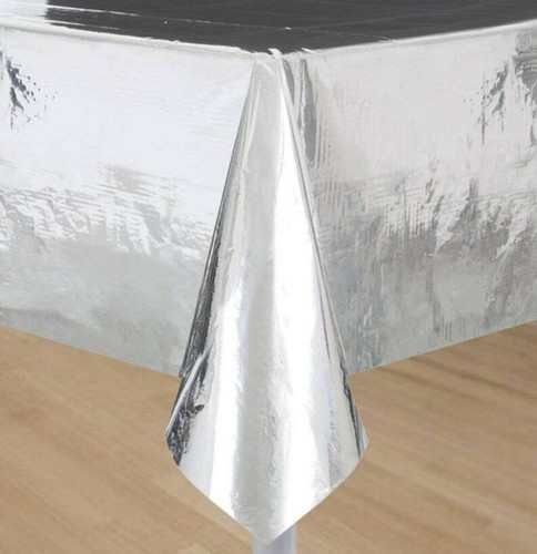 Metallic Foil Stain Resistant Shiny Table Cover for Birthdays or Any Celebration - Picture 4 of 14