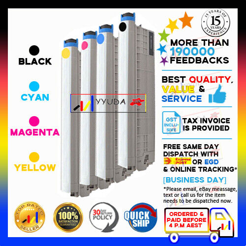 4x Yyuda Generic Toner Cartridge for OKI MC860 MC 860 Colour Printer - Picture 1 of 1
