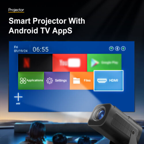 4K Mini Projector 10000 Lumen LED 1080P WiFi UHD Portable Home Theater Bluetooth - Picture 7 of 24