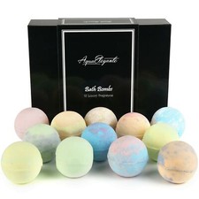 Luxury Bath Bombs for Women (Aqua Elegante) - Gift Set of 12 Large Bathbombs