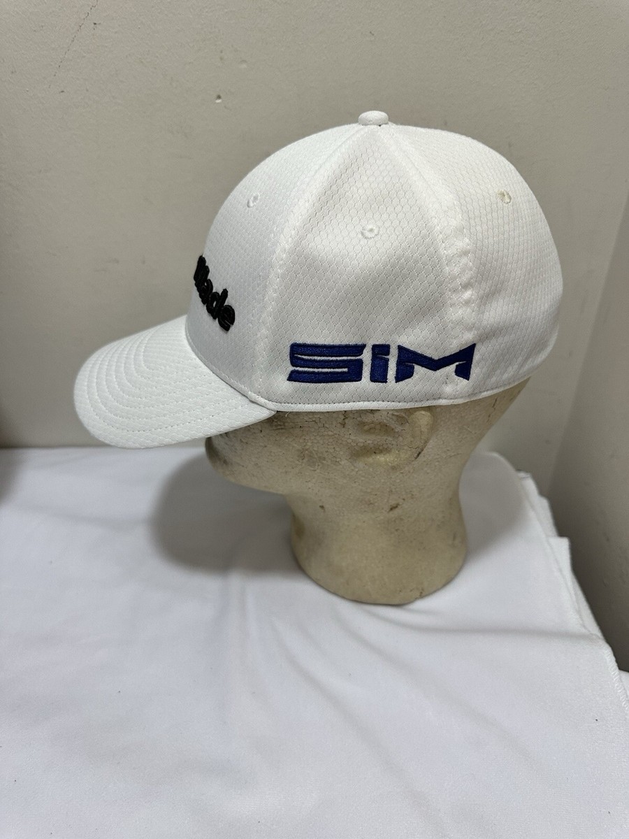 TaylorMade Golf 2020 Tour Cage SIM TP5 Fitted Cap Hat - WHITE FLEX