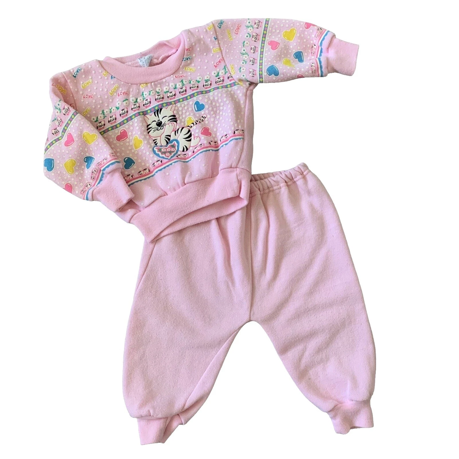 Mezcla de Algodón para Niñas Casual Vintage conjuntos de ropa para niños