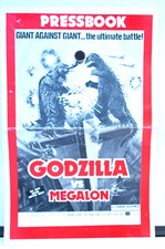 GODZILLA vs MEGALON Original 1973 Pressbook
