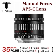 TTartisan 35mm F0.95 APS-C Prime Lens Fr Sony E Fuji FX Canon RF Nikon Z L Mount