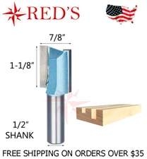 Tideway Carbide IND LC01021408 7/8" X 1-1/8" Straight 1/2" shank router bit