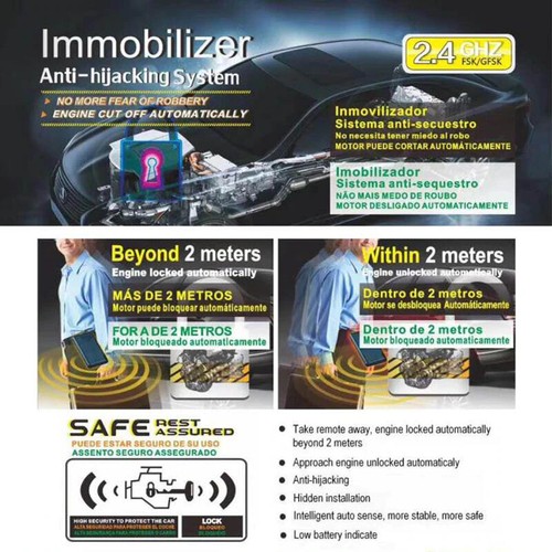 Car Wireless Immobilizer Auto Unlock & Engine Lock Anti - Hijacking Intelligent - Picture 6 of 9