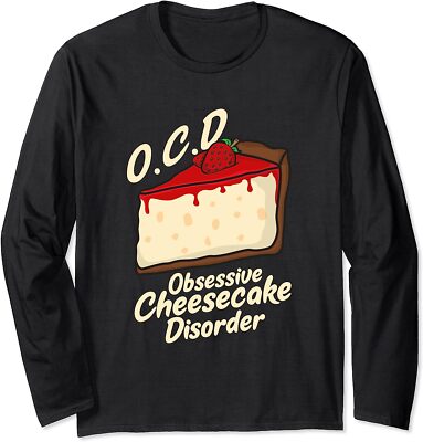 OCD Obsessive Cheesecake Disorder Food Cute Gift Long Sleeve T-Shirt