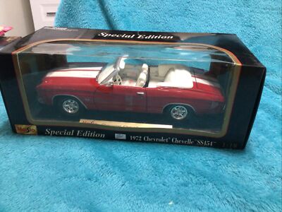 Maisto Special Edition 1972 Chevy Chevelle SS 454 Convertible 1:18 Diecast  New